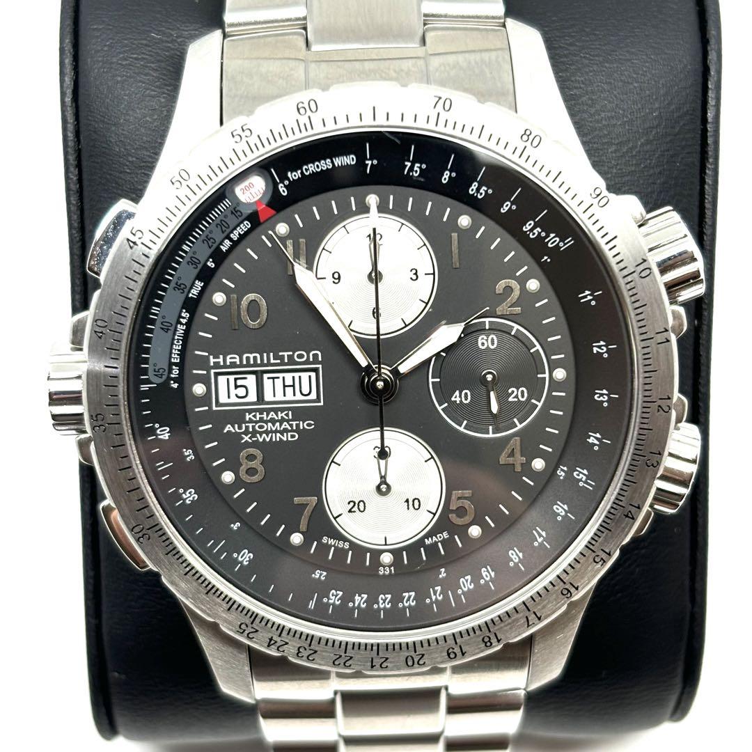 【極美品】ハミルトン　カーキ アビエーションX-WIND AUTO CHRONO