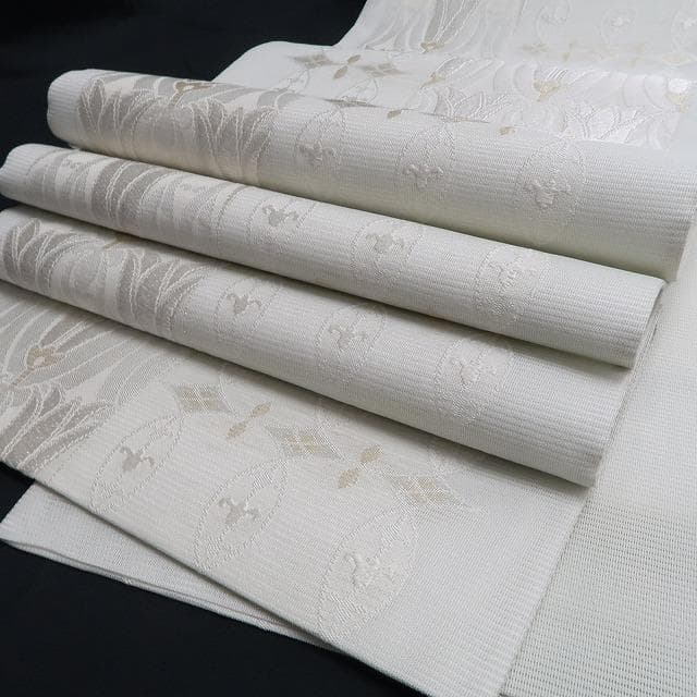 美品 絽 夏着物“視線を射止めて振り返り心尽くして涼をもてなす”袋帯 5861 美品 絽 夏着物“視線を射止めて振り返り心尽くして涼をもてなす”袋帯 5861