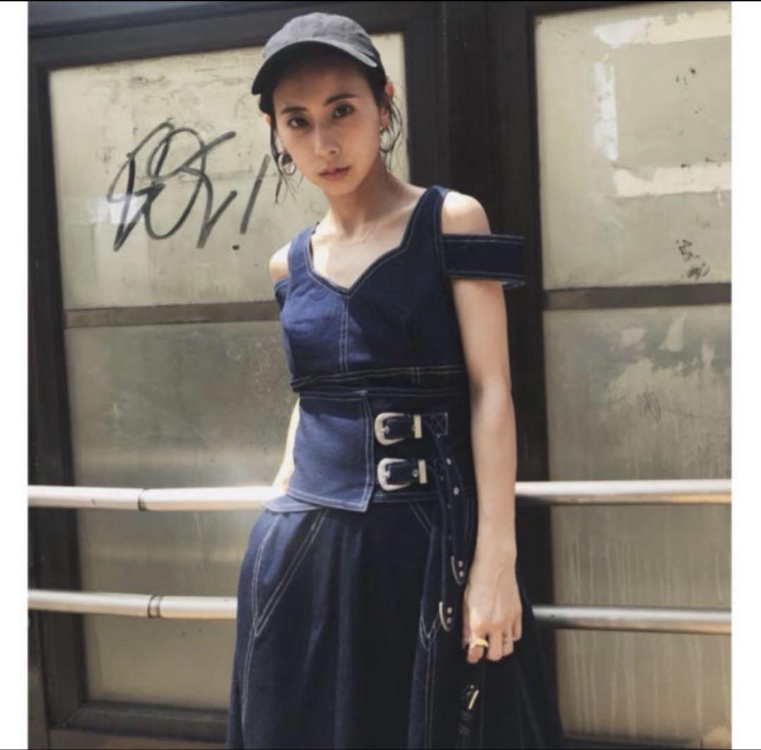 WIDE BELT DOCKING DRESS ワンピース　ameri