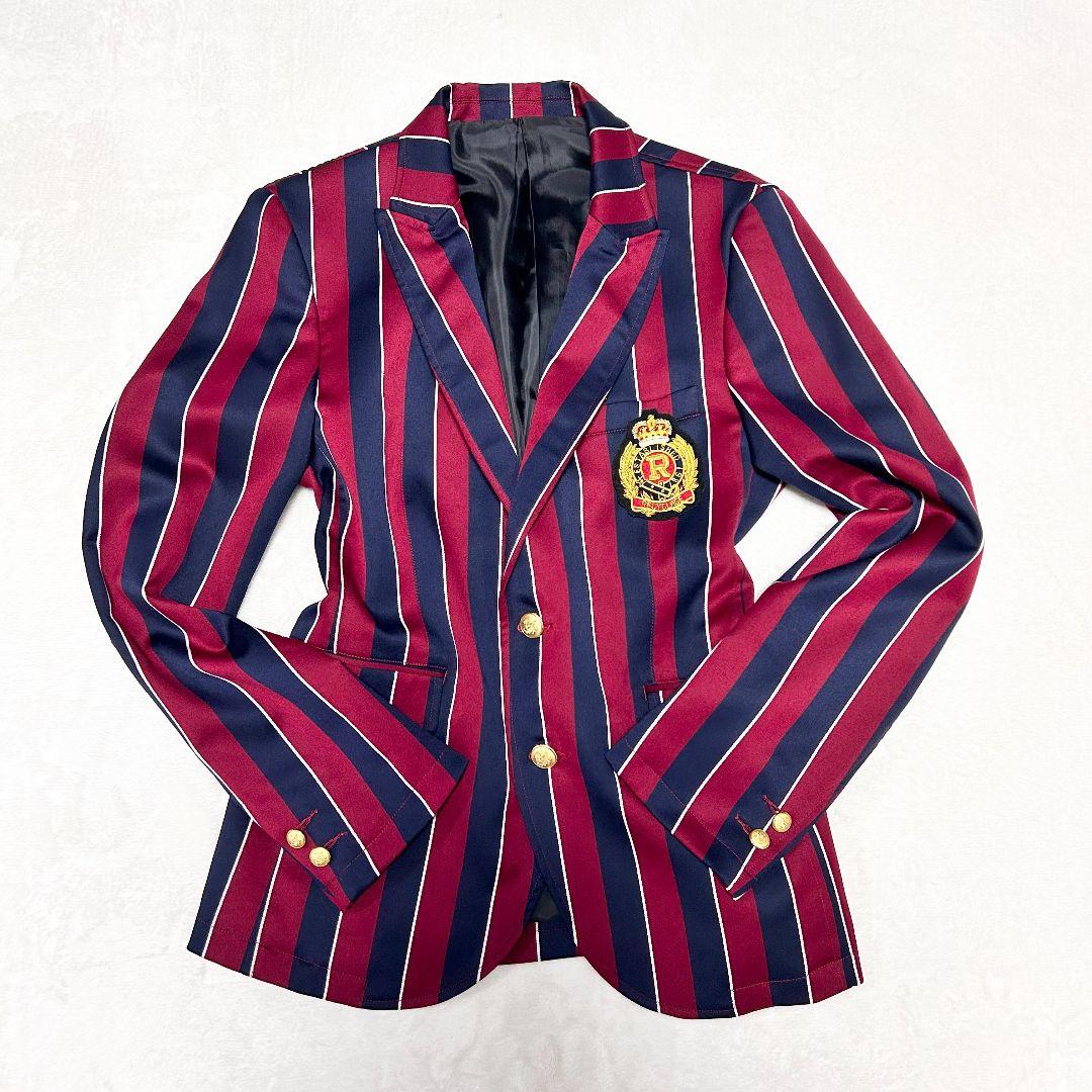 RECYCLAGE レガッタ ストライプ テーラードジャケット 2 金ボタン
