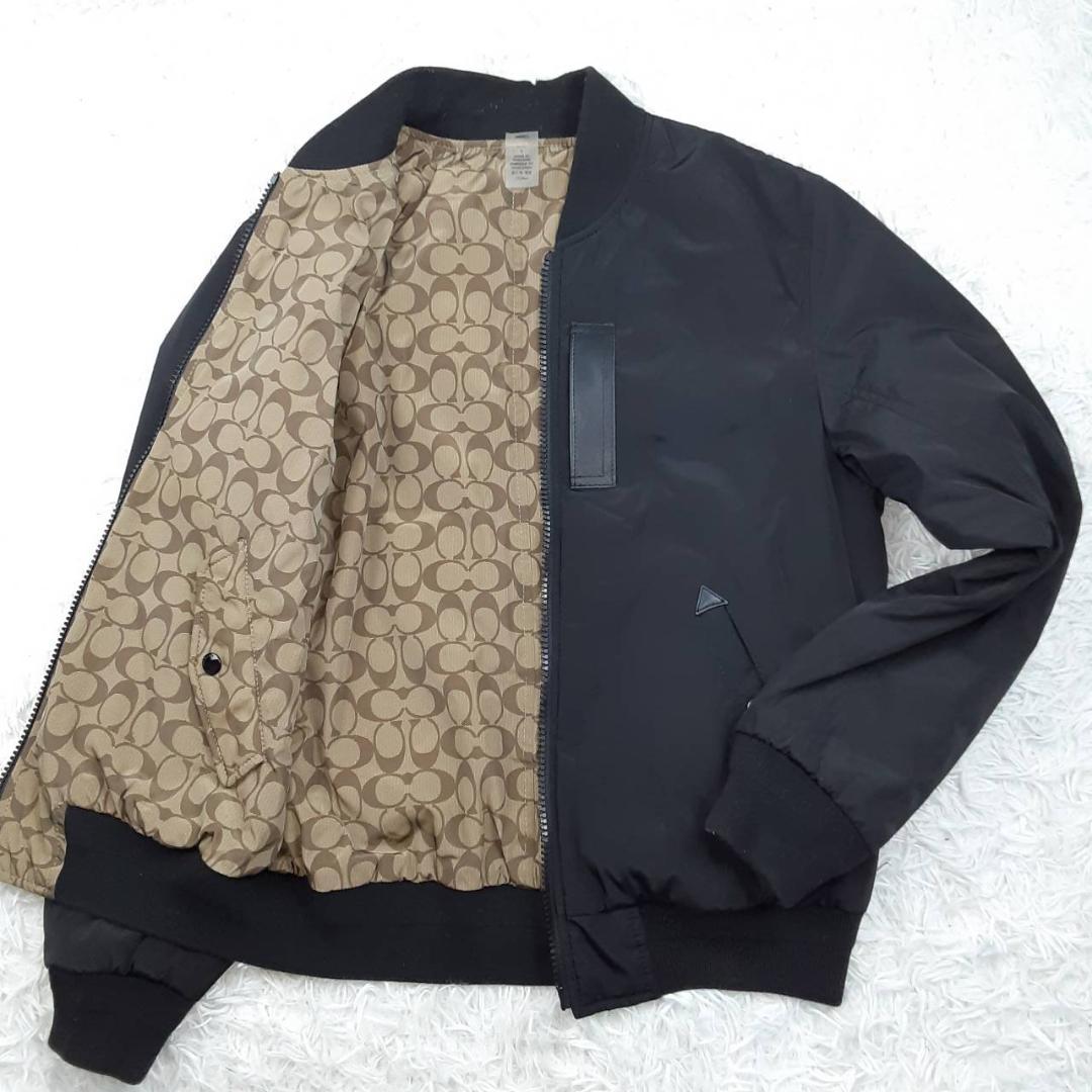 美品◎COACH リバーシブルMA-1 ボンバージャケット シグネチャー柄 総柄