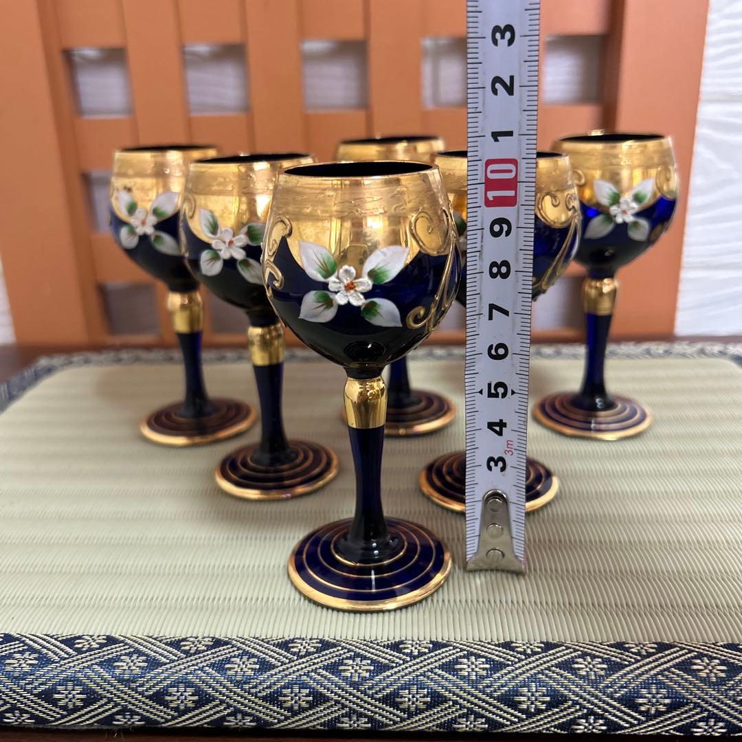 アンティーク ボヘミアングラス 6客 - メルカリ