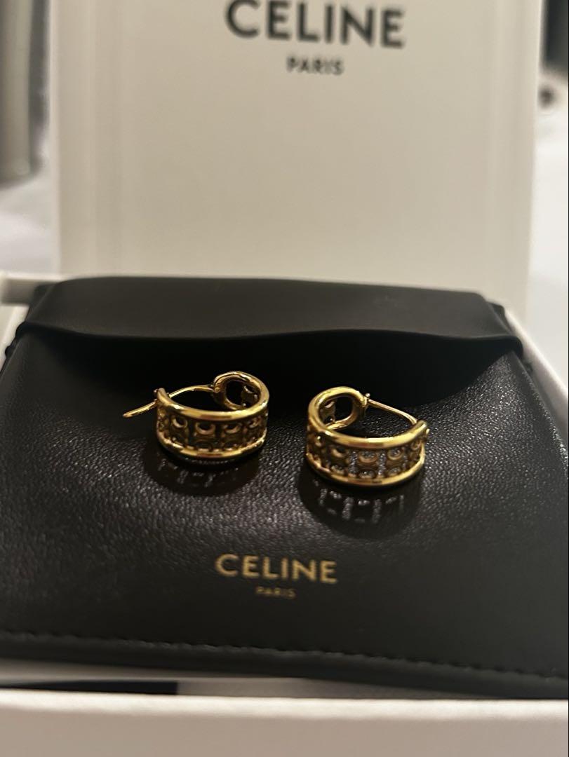 CELINE トリオンフ マルチフープピアス　 ゴールド ピアス
