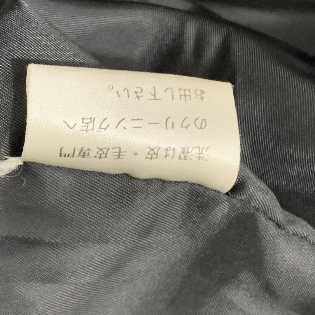 ラムレザー　ダブルトレンチコート　本革　羊革　Lサイズ　ブラック