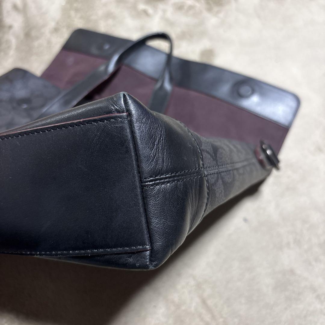 COACH レザー ビジネスバッグ 美品】COACH 2way ビジネスバッグ オールレザー ショルダー メンズ