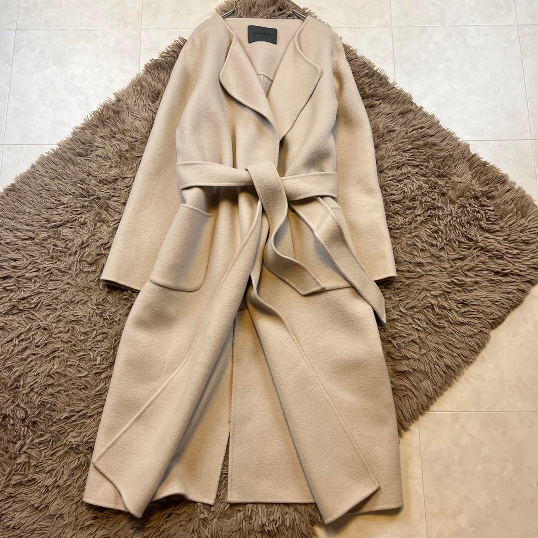 Spick Span スピックアンドスパン ノー ロングコート ベルト 38M・Spick and Span