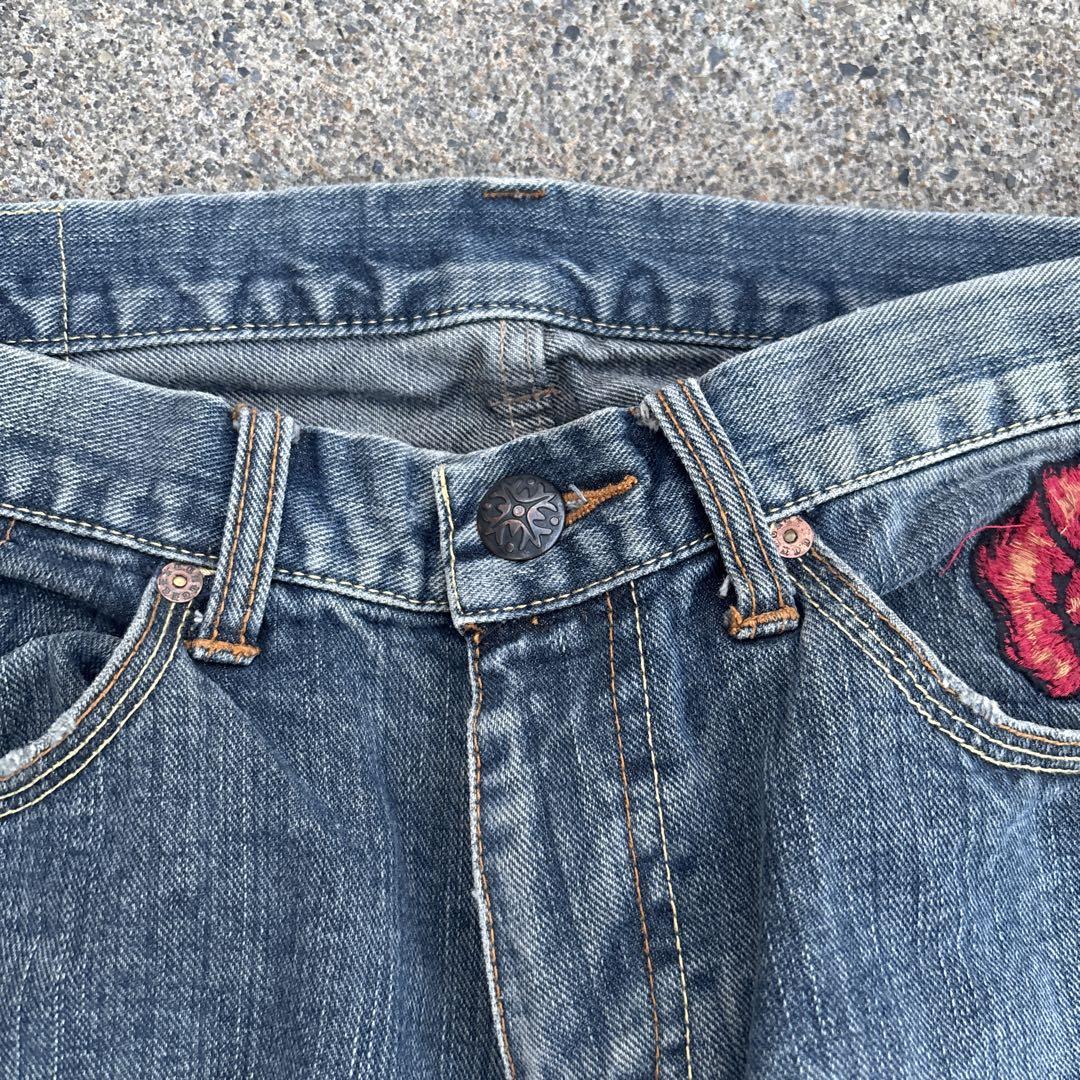 パンツ 00s archive y2k grunge flare denim 00s archive grunge flare denim y2k 刺繍 - メルカリ