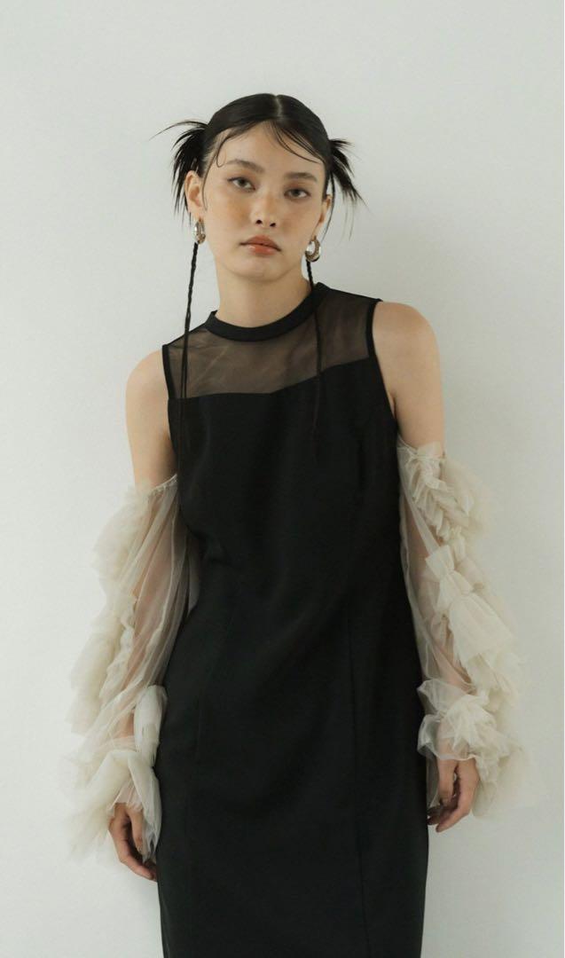 セール】【ANDRESD】detached sleeve dress チュール ドレス