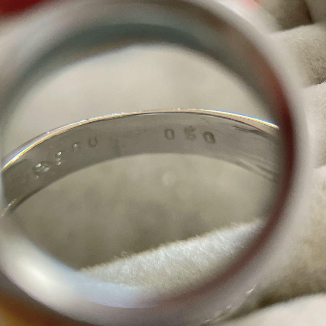 【激安通販オンラインショップ】 2列プラチナリング pt900 天然ダイヤモンド0.50ct #8.5 アクセサリー
