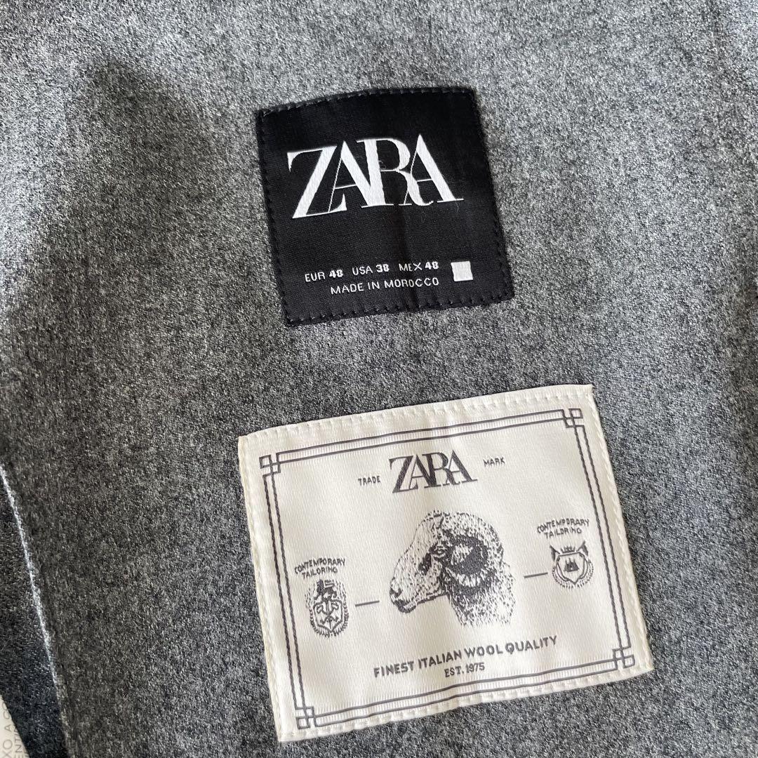 ZARA テーラードジャケット EUR 48 ウール