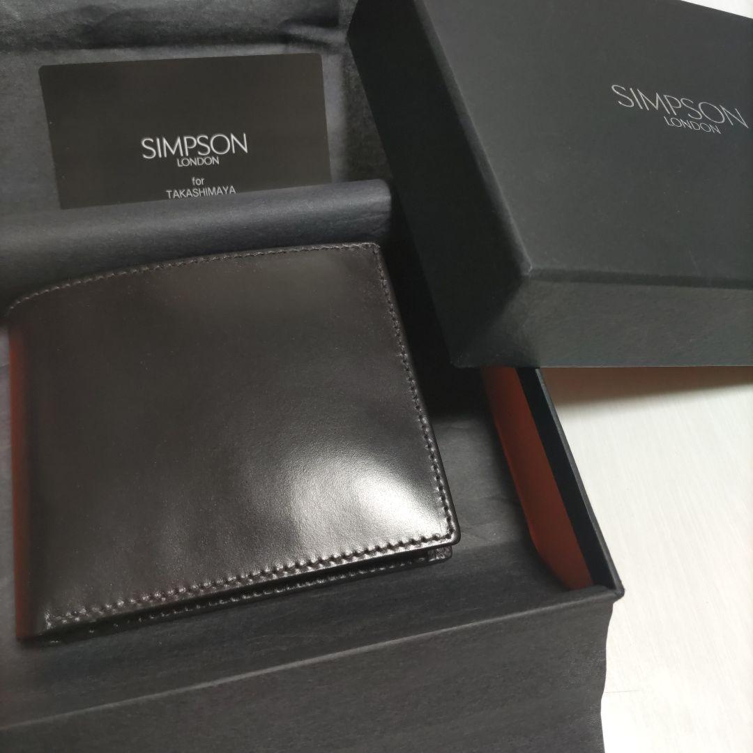 未使用 イギリス製 SIMPSON 別注 二つ折り財布 小銭入れ