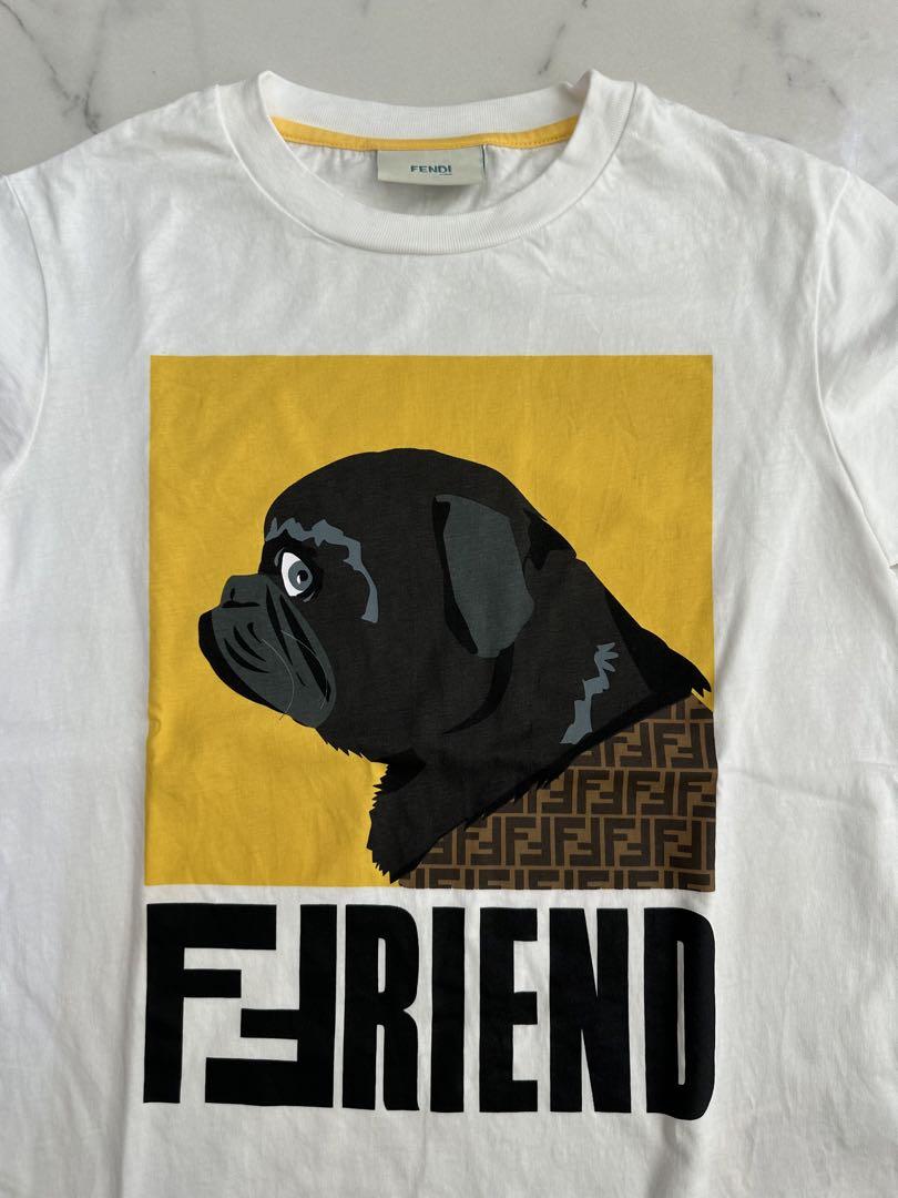 FENDIフェンディ　キッズ用プリントtシャツ