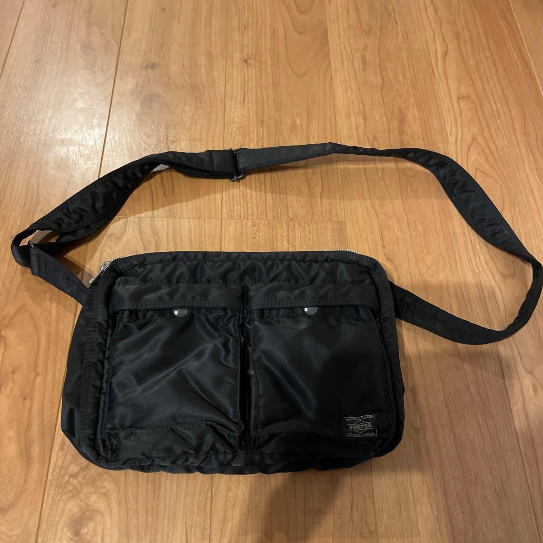 偉大な 美品【PORTER】 ショルダーバッグ オレンジ ブラック タンカー