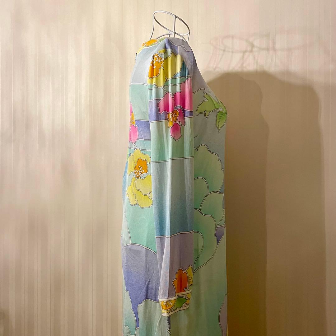 LEONARD Paris 花柄 ロングワンピース サイズ M相当M LEONARD DECORATOM_COM_BR