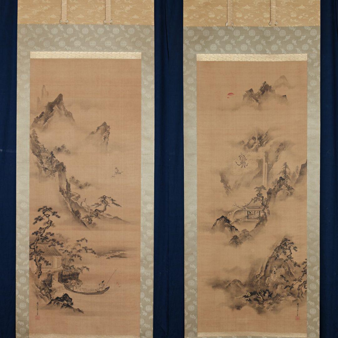 ラッピング無料 掛け軸 山水松竹梅七福神 双幅 隠れた神々 691 狩野晴川院 絵画 タペストリ Guiacieneguilla Com ラッピング無料 掛け軸 山水松竹梅七福神 双幅 隠れた神々 691 狩野晴川院 絵画 タペストリ Guiacieneguilla Com