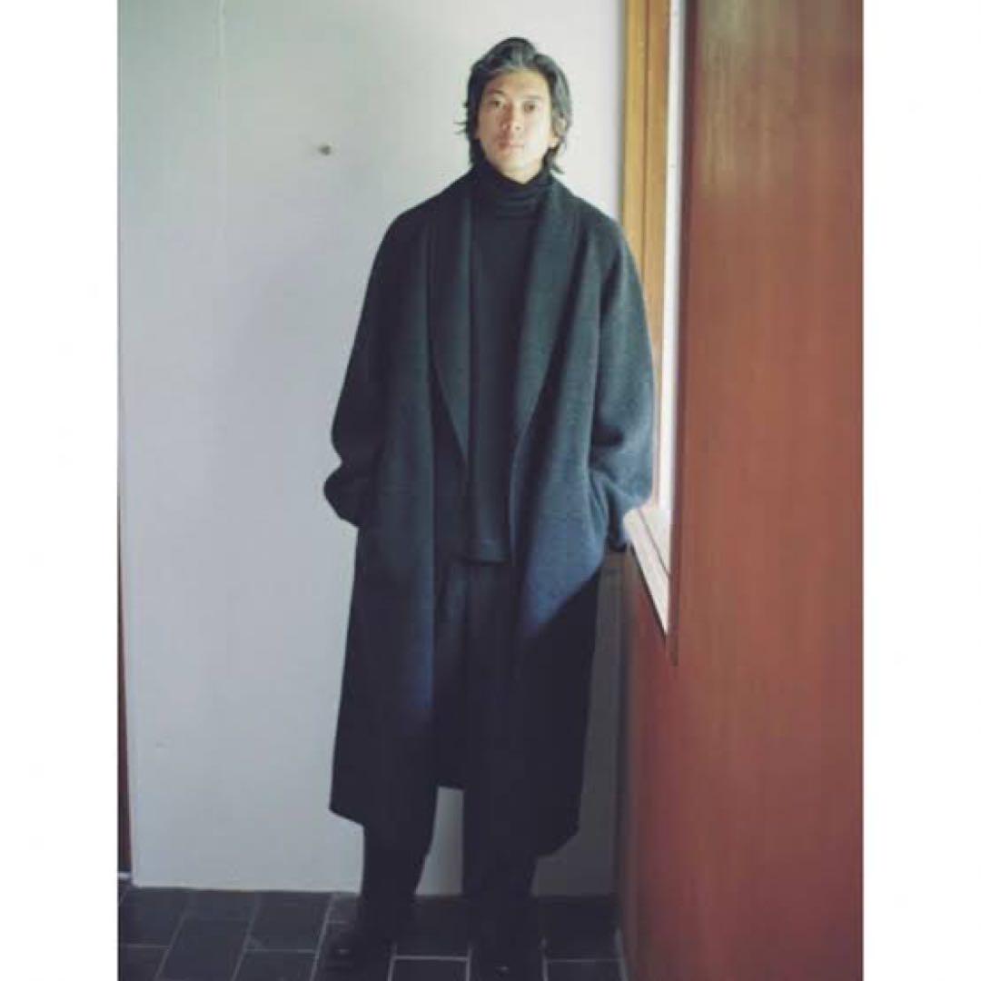 LIDNM SHAWL COLLAR REVER COAT サイズM