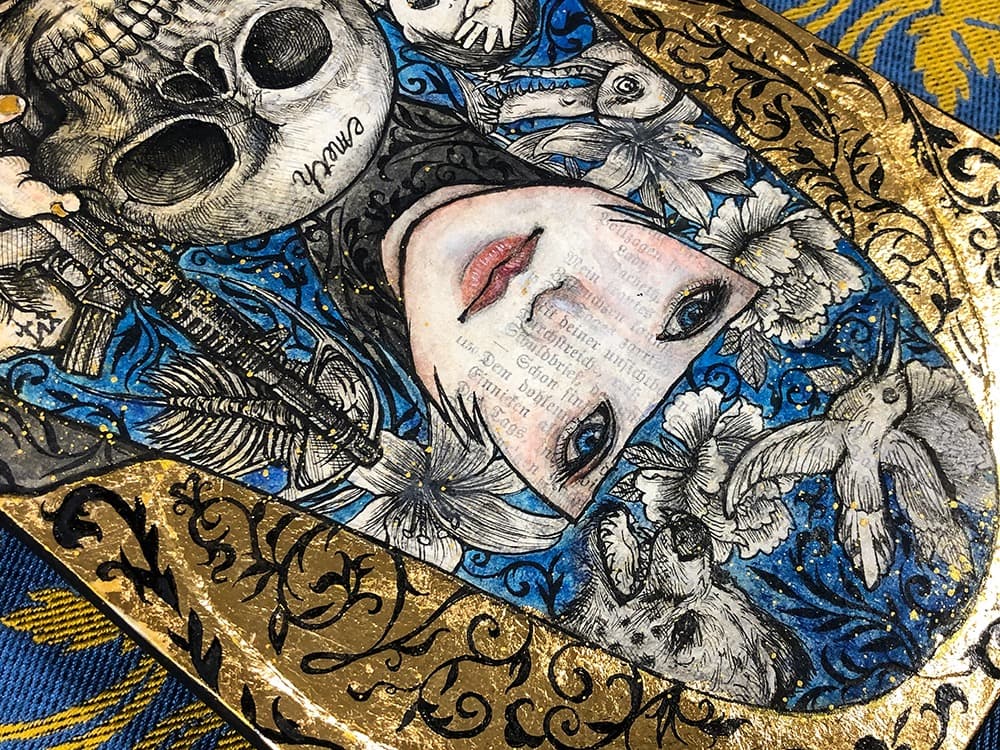 手描き絵画「ゴーレム」日本画 オリジナル 原画 手描き絵画「ゴーレム」日本画 オリジナル 原画