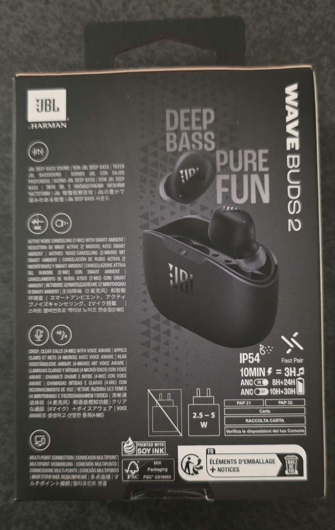 【JBL WAVE BUDS 2】JBLWBUDS2BLK ワイヤレスイヤホン