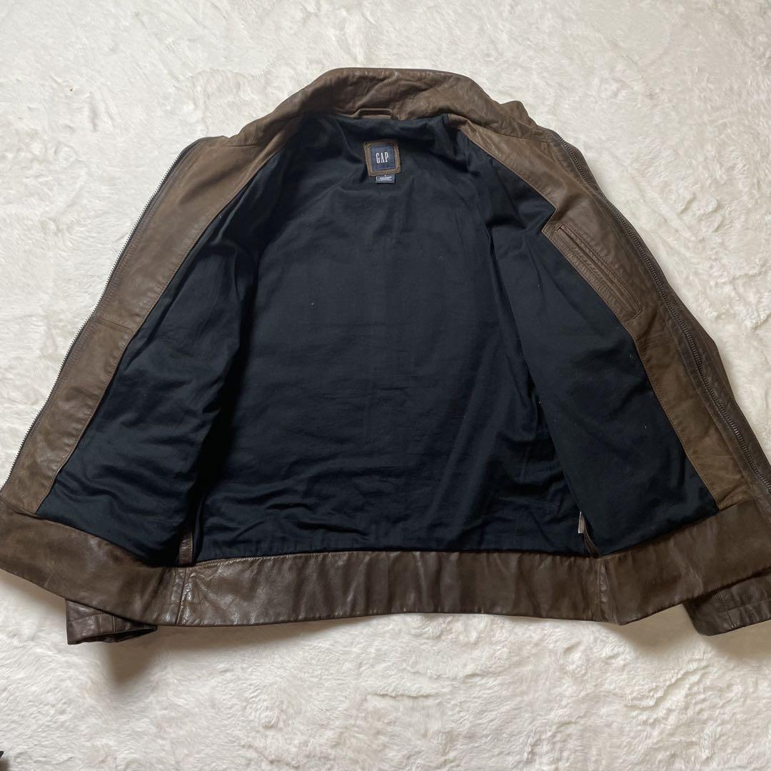00s GAP ギャップ レザージャケット カウレザー 牛革 ブラウン 常田大希