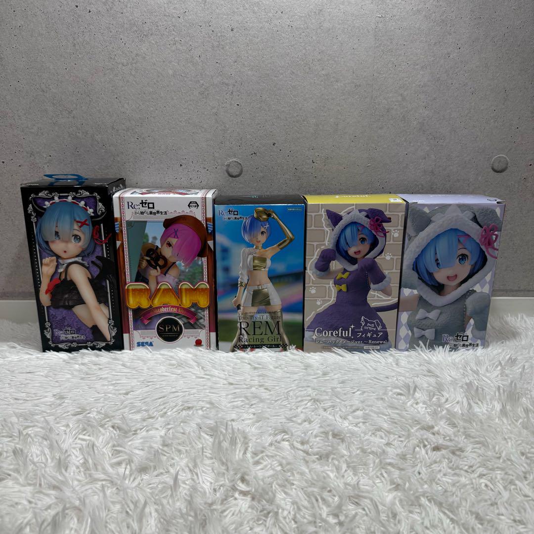 Re:ゼロから始める異世界生活　フィギュア　5体セット　レム　ラム　プライズ品