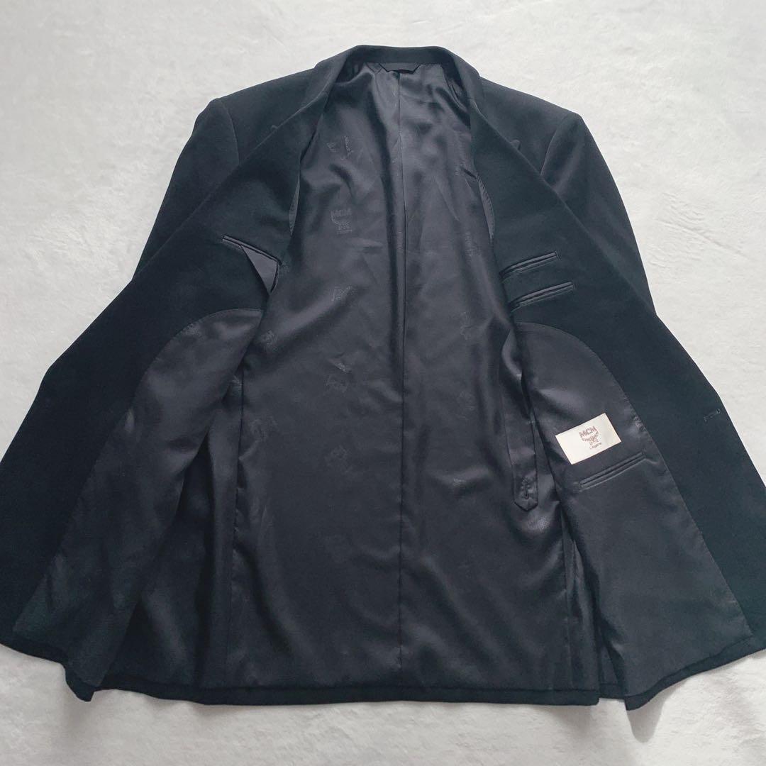 【美品】MCM エムシーエム　ダブル　テーラードジャケット　ウール　黒