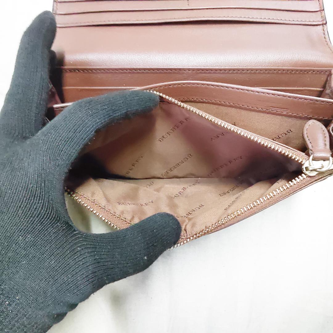 バーバリー BURBERRY 長財布 ノバチェック シャドーホース キャンバス