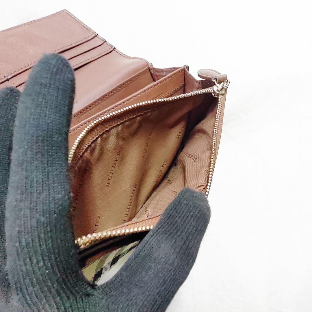 バーバリー BURBERRY 長財布 ノバチェック シャドーホース キャンバス