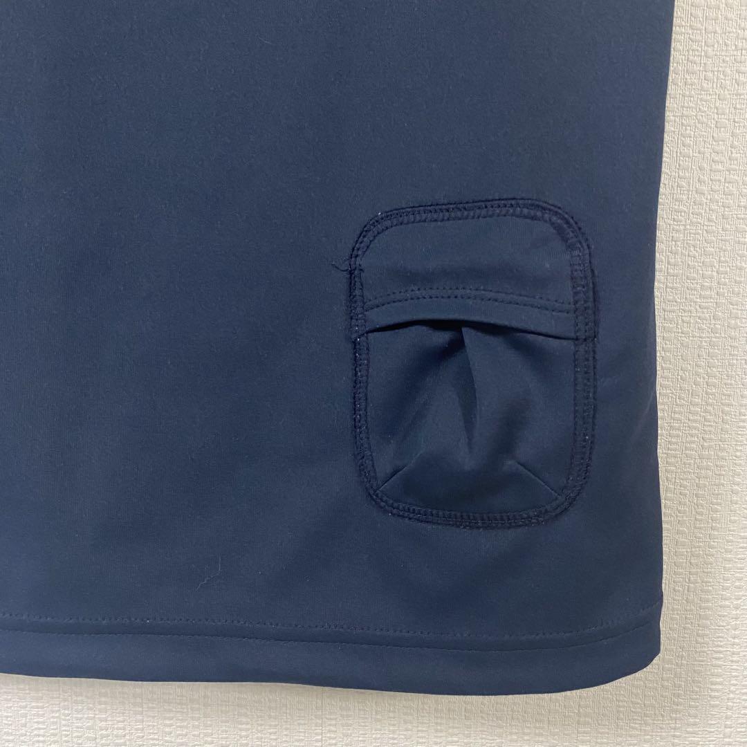 パーリーゲイツ　ノースリーブVネックカットソー　サイズ1　ネイビー　美品　ベスト