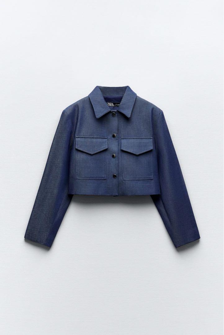 【新品未使用】ZARAショルダーパットショートジャケット ZARA ショルダーパッド クロップドジャケット Sサイズ - メルカリ