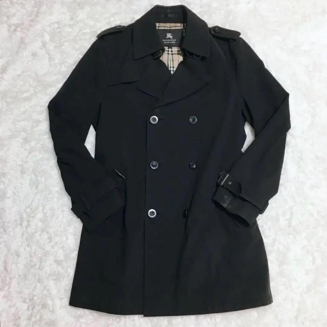 【極美品】　バーバリーブラックレーベル トレンチコート ノバチェック ブラック