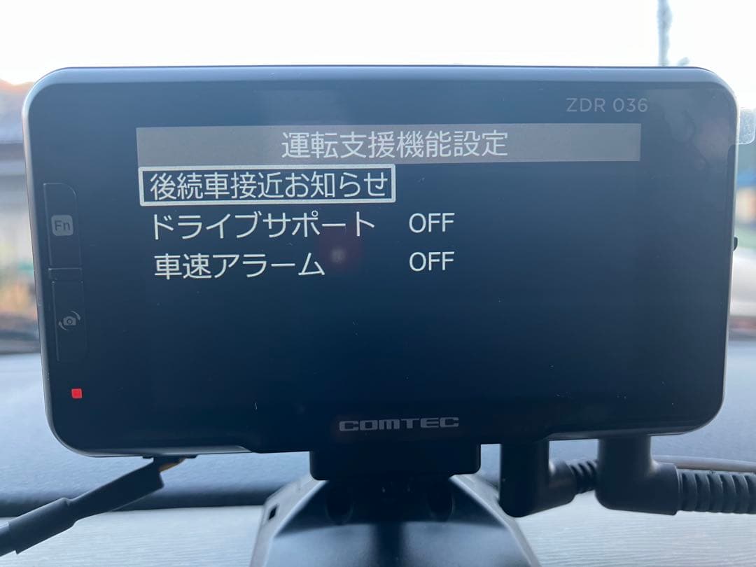 コムテック ZDR-036 セパレート前後2カメラ ドラレコ 作動OK! コムテック ZDR-036 セパレート前後2カメラ ドラレコ 作動OK!