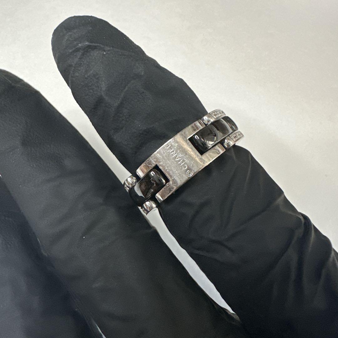 CHANEL リング ダイヤモンド 黒 セラミック 13.5号
