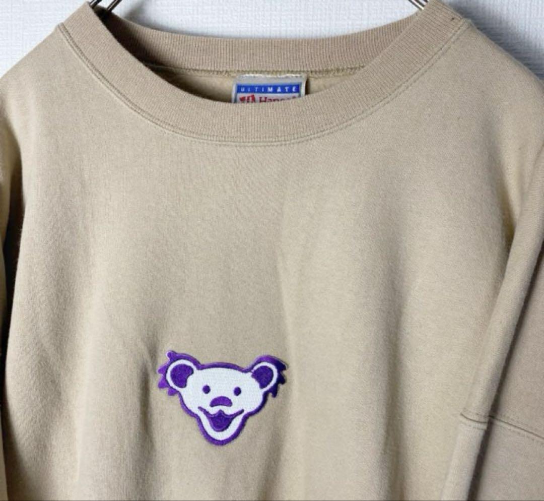 90S グレートフルデッド 刺繍 ワッペン デッドベア スウェット トレーナー