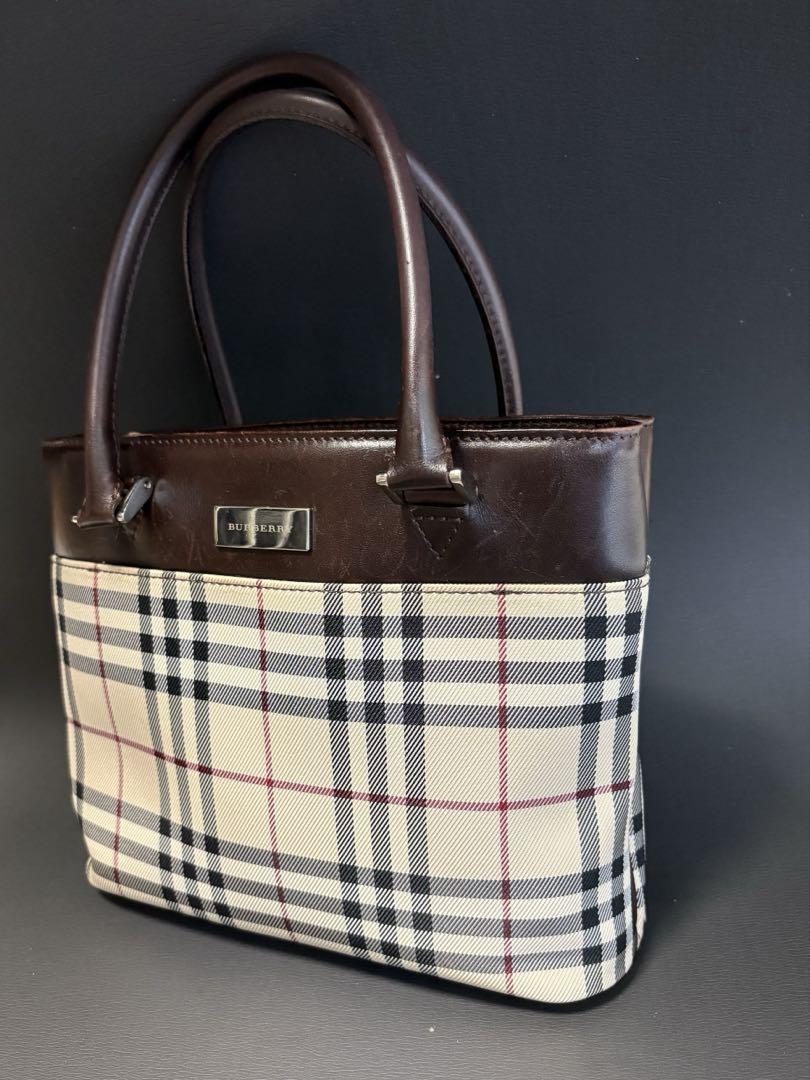 希少】BURBERRY ノバチェック キャンバス×レザー ミニハンドバッグ
