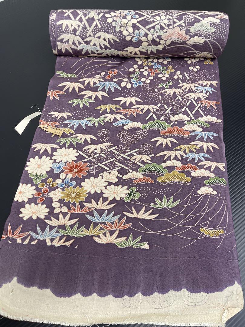 2754)着物　反物　小紋　着尺　正絹　縮緬