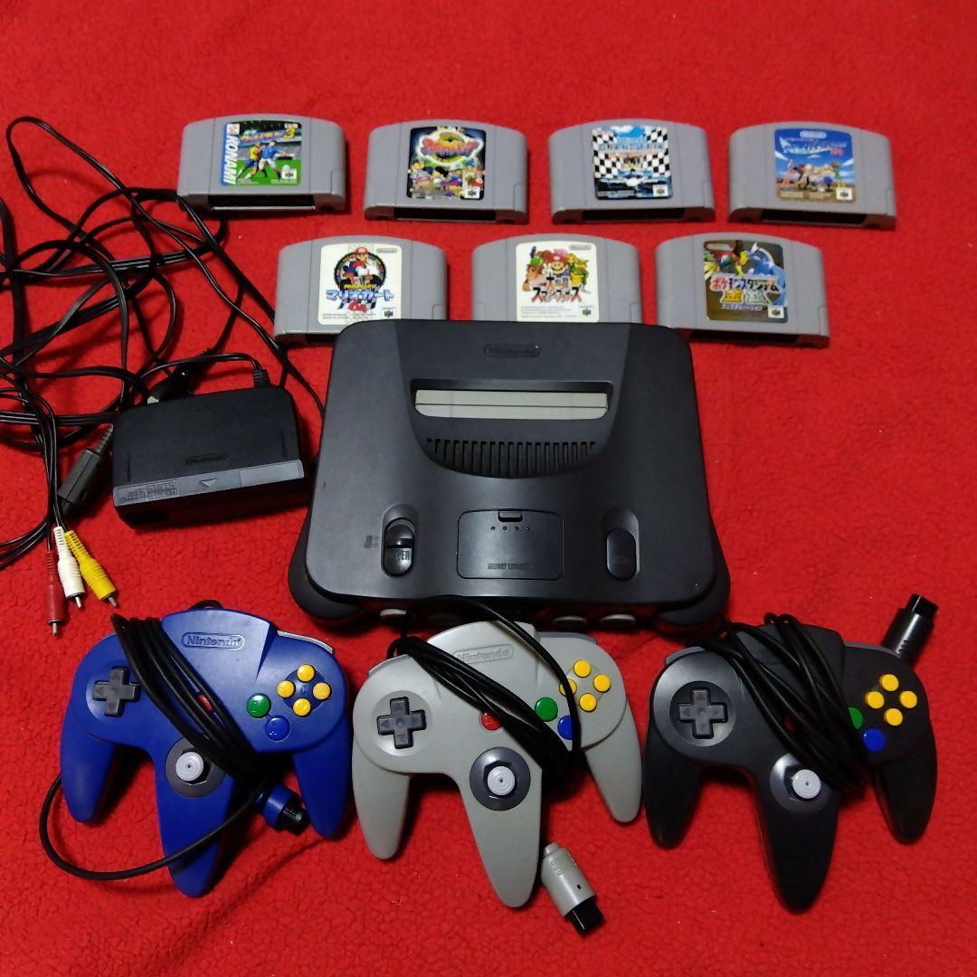 NINTENDO64 本体 コントローラー3台 ゲーム7本セットNintendo 64