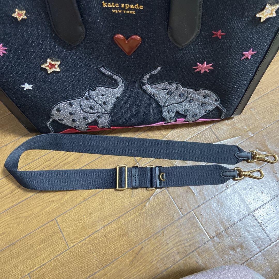 kate spade 象と星の刺繍トートバッグお値下げOKです！！ kate spade 象と星の刺繍トートバッグ - メルカリ