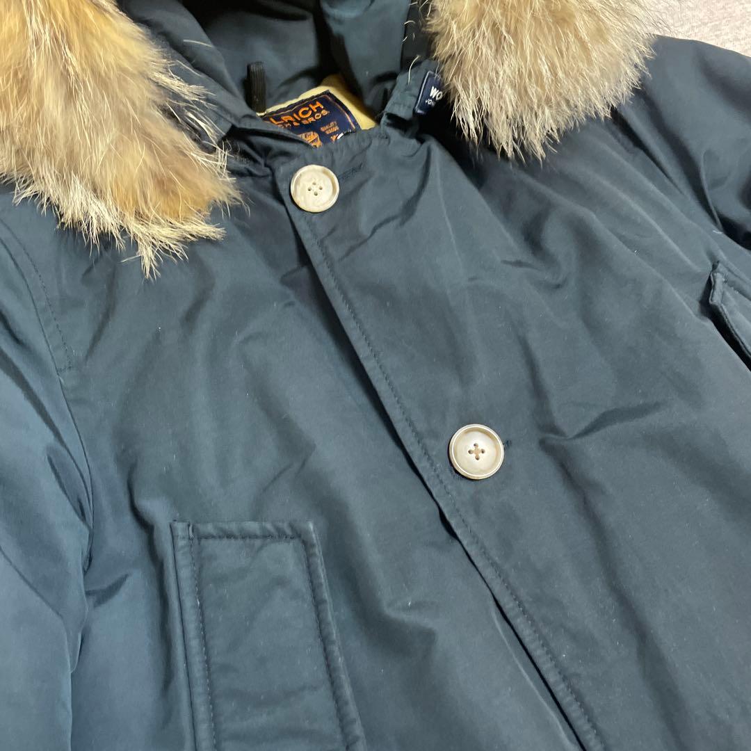 WOOLRICH コヨーテファー ネイビー ダウンコート Sサイズ - メルカリ