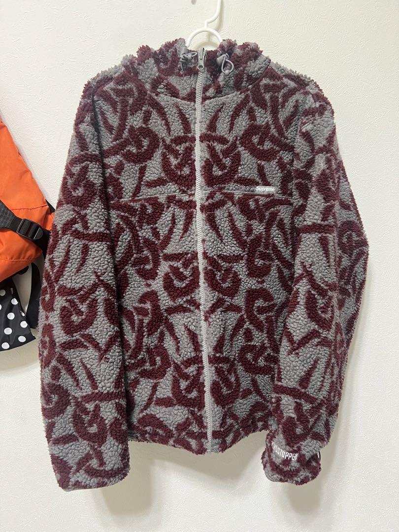 supreme reversible fleece jacket