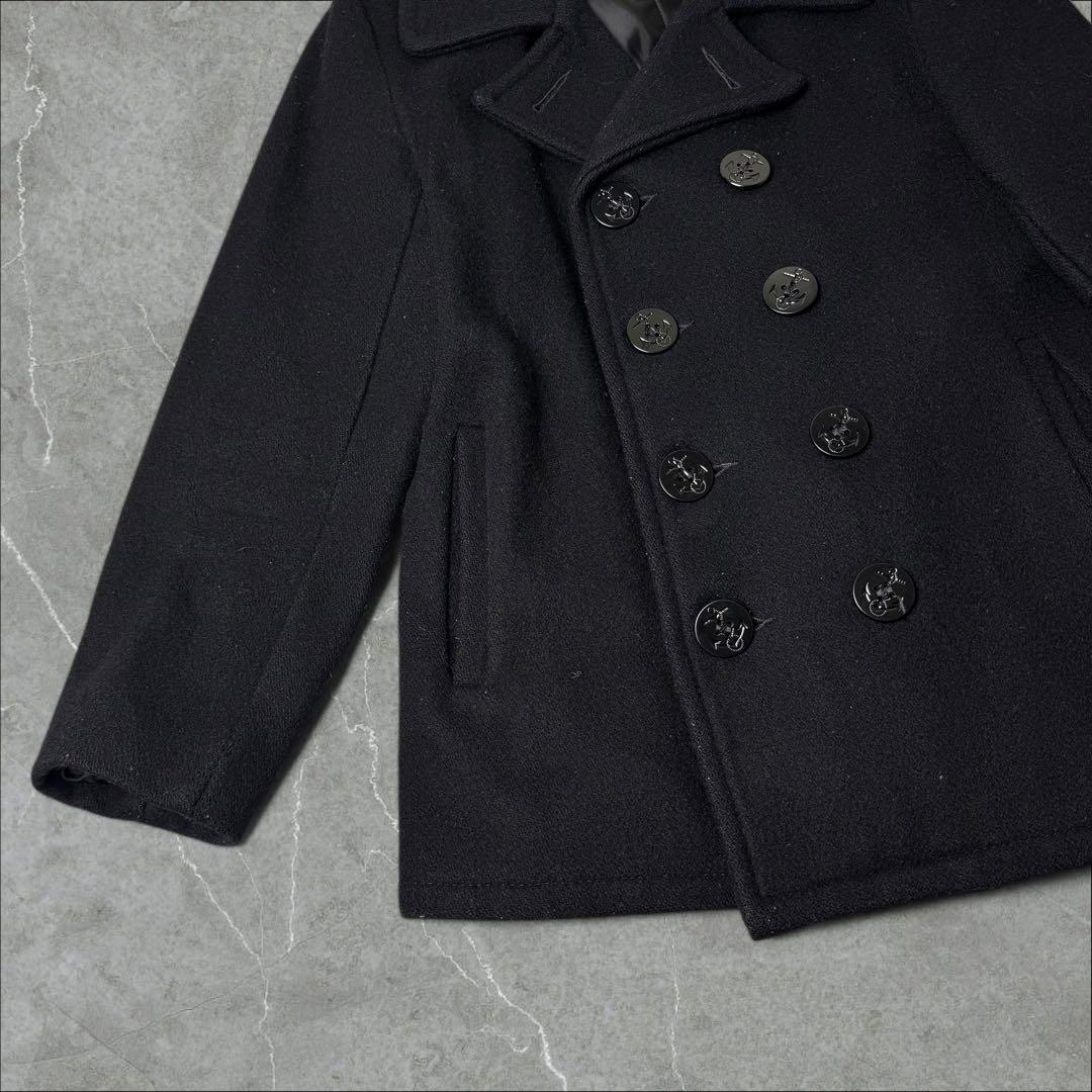 USA製 Schott ショット メルトン Pコート 34 ネイビー 紺