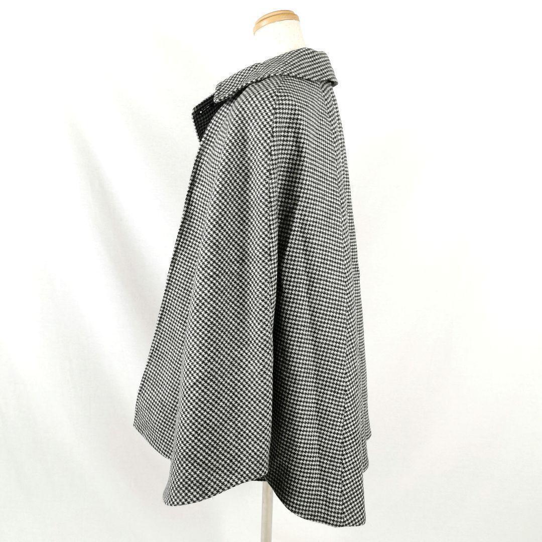 リリーブラウン タグ付き 千鳥柄 RESCWOOLコラボ 2WAY ケープコート
