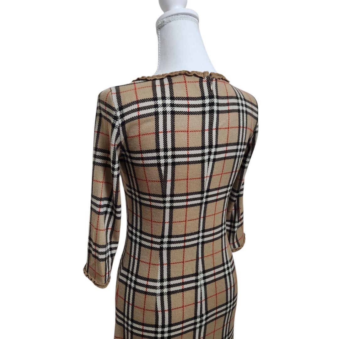 【美品】バーバリーブルーレーベル ノバチェック 総柄 ワンピース リボン 【美品】バーバリーブルーレーベル ノバチェック 総柄 ワンピース リボン