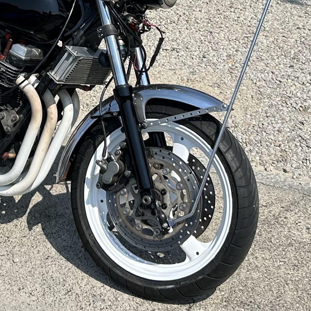 XJR400 4HM フロントメッキフェンダー 旧車 バイク カスタム】ヤマハ XJR400 他車流用フロント