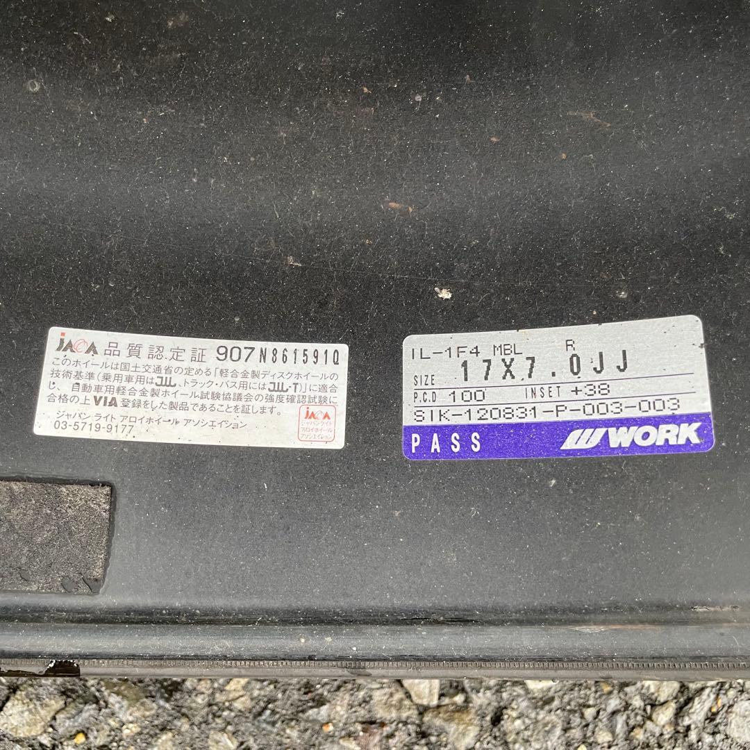 WORK IMPORT LABEL WIL-01F 4H 17インチ 夏タイヤ付 WORK IMPORT LABEL WIL-01F 4H 17インチ 夏タイヤ付