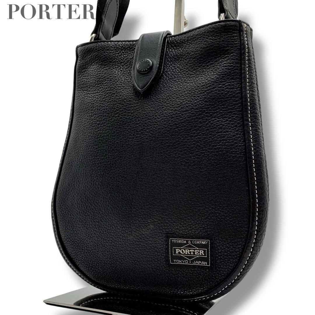 近年モデル・美品✨ポーター シスコ ショルダーバッグ S レザー ブラック