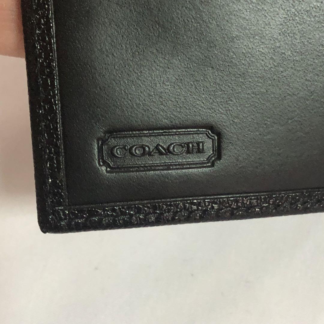 セ—ル【極美品】COACHコ—チ　二つ折り財布　メンズ　黒