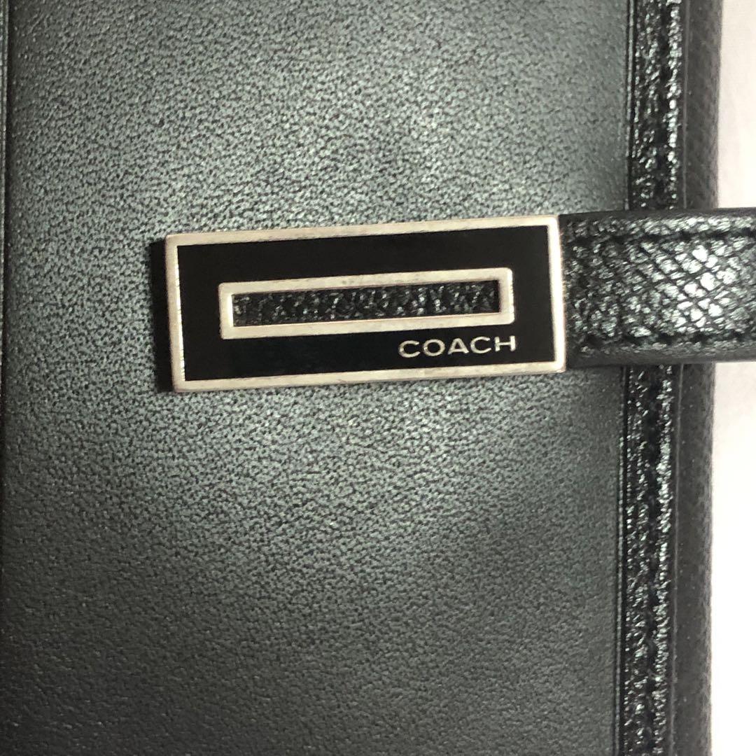 セ—ル【極美品】COACHコ—チ　二つ折り財布　メンズ　黒