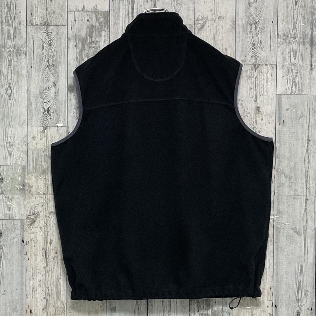 エルエルビーン ポーラテック 刺繍ロゴ 黒 XL ドロコード付 フリースベスト