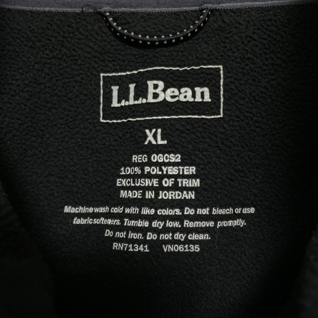 エルエルビーン ポーラテック 刺繍ロゴ 黒 XL ドロコード付 フリースベスト