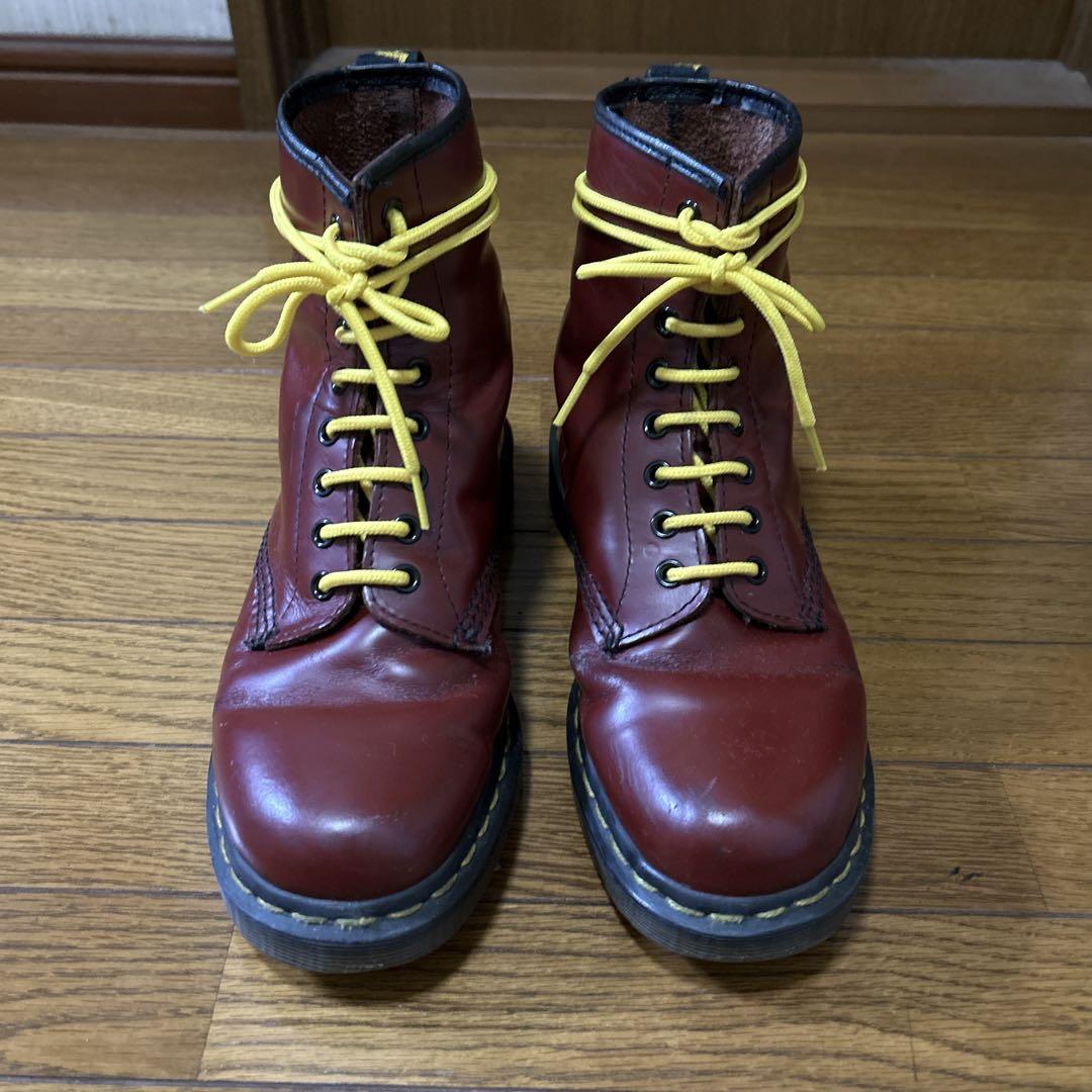 【美品】Dr. Martens ワークブーツ8ホール チェリーレッド UK7 Dr.Martens ドクターマーチン ブーツ 8ホール レディース
